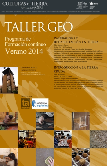 Talleres GEO de verano: Construcción en tierra / Fundación Jofré - Imagen Principal