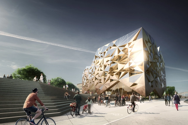 Utopia Arkitekter's "Jewel" Selected in Uppsala Travel Centre Contest - Office Buildings, Facade