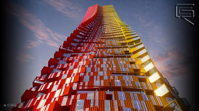 CRG Envisions Shipping Container Skyscraper Concept for Mumbai - Featured Image