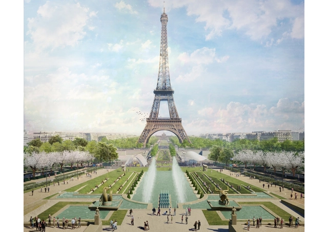 Gustafson Porter + Bowman vence concurso para remodelação do entorno da Torre Eiffel - Imagem de Destaque