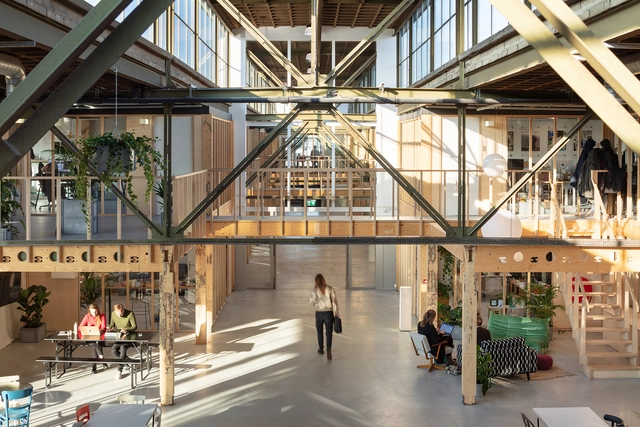 Werkspoor Factory / Zecc Architecten - Interior Photography, Adaptive Reuse, Stairs, Beam, Facade