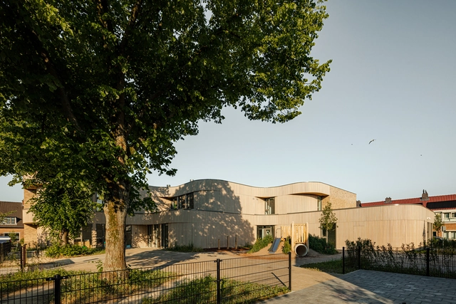 de Boemerang’ Primary School / EVA architecten - Exterior Photography, Detail, Facade